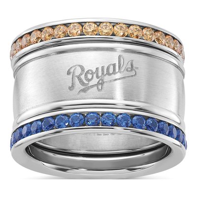 Kansas City Royals Crystal Stacked Ring Set