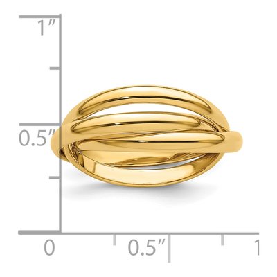 14K Yellow Gold 6mm Rolling Wedding Band – view 5