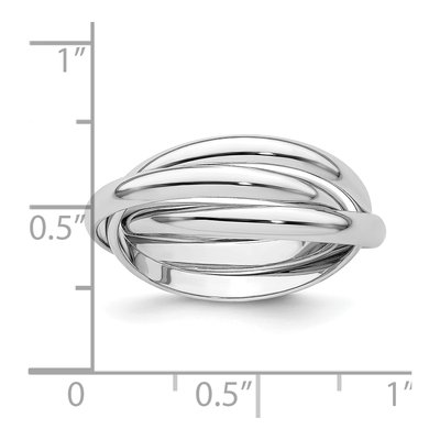 14K White Gold 6mm Rolling Wedding Band – view 5