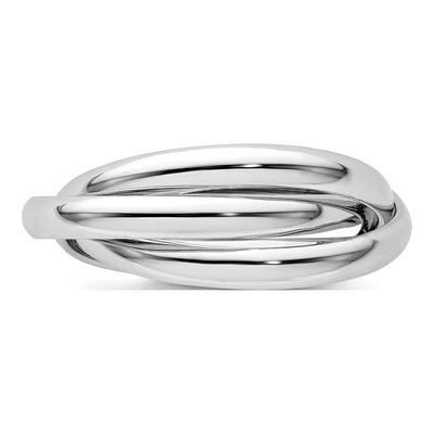 14K White Gold 6mm Rolling Wedding Band – view 6