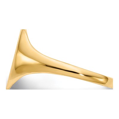 14K Yellow Gold Oval Signet Ring – view 4