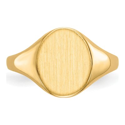 14K Yellow Gold Oval Signet Ring – view 5