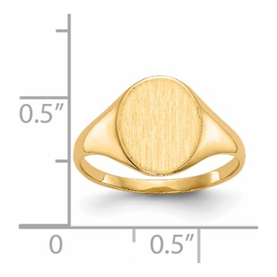 14K Yellow Gold Oval Signet Ring – view 6