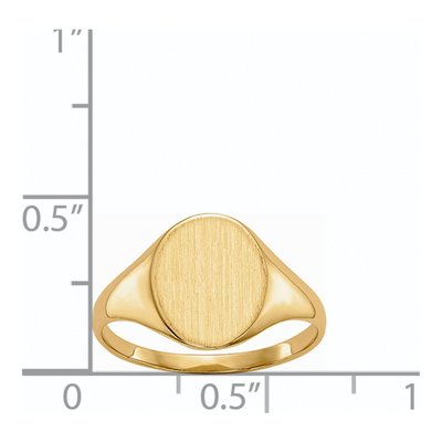 14K Yellow Gold Oval Signet Ring – view 7