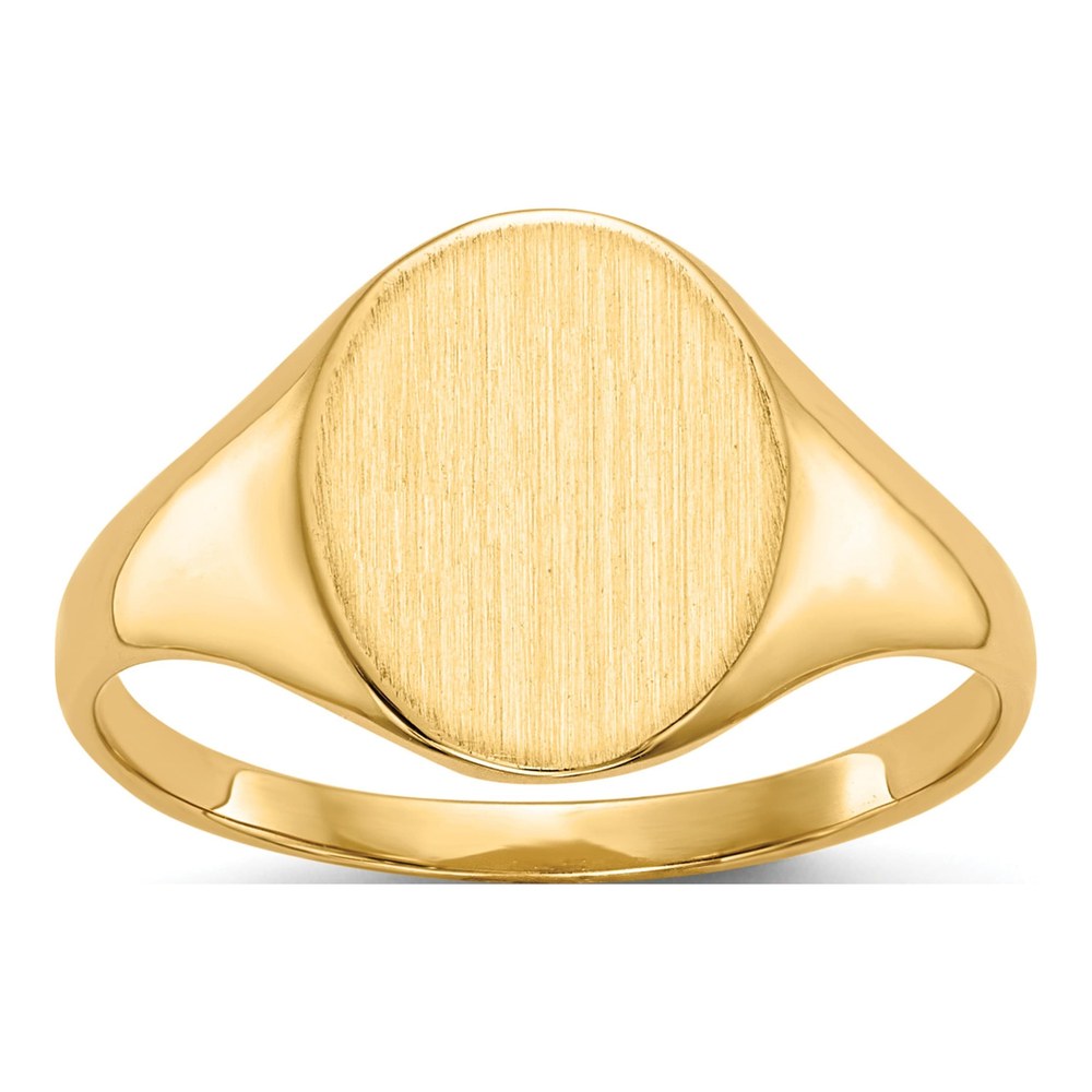 14K Yellow Gold Oval Signet Ring