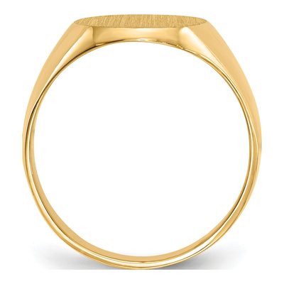14K Yellow Gold Oval Signet Ring – view 3