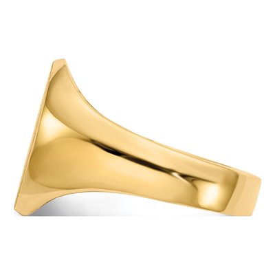 14K Yellow Gold Oval Signet Ring – view 4