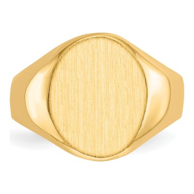 14K Yellow Gold Oval Signet Ring – view 5