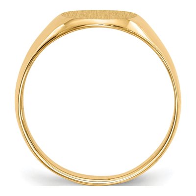 Men's 14K Yellow Gold Oval Signet Ring – view 3