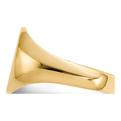 Men's 14K Yellow Gold Oval Signet Ring – view 4