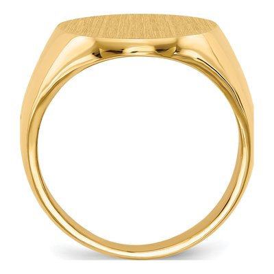 Men's 14K Yellow Gold Oval Signet Ring – view 3