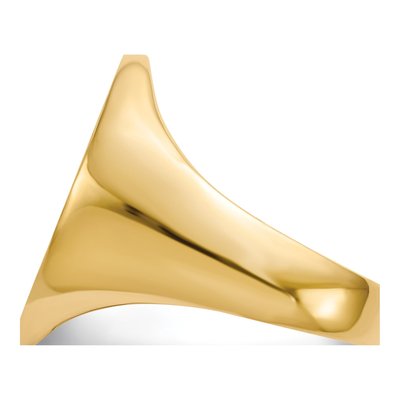 Men's 14K Yellow Gold Oval Signet Ring – view 4