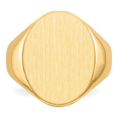 Men's 14K Yellow Gold Oval Signet Ring – view 5