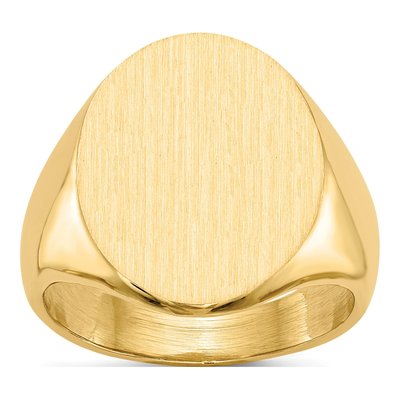 Men's 14K Yellow Gold Oval Signet Ring