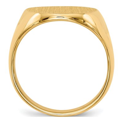 Men's 14K Yellow Gold Oval Signet Ring – view 3