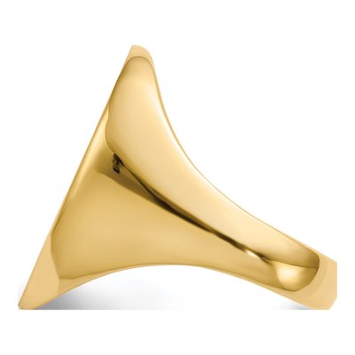 Men's 14K Yellow Gold Oval Signet Ring – view 4