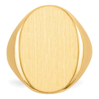 Men's 14K Yellow Gold Oval Signet Ring – view 5