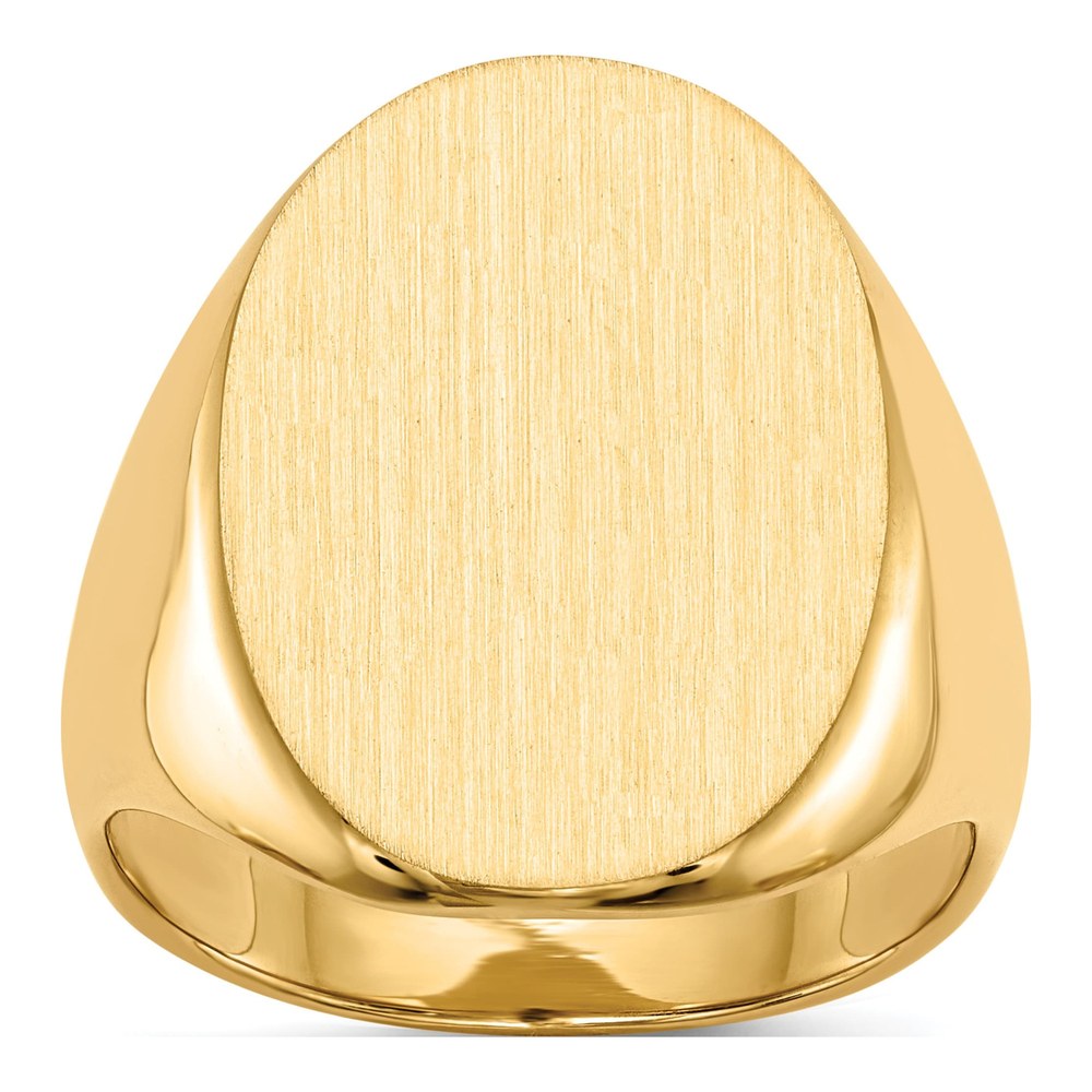 Men's 14K Yellow Gold Oval Signet Ring