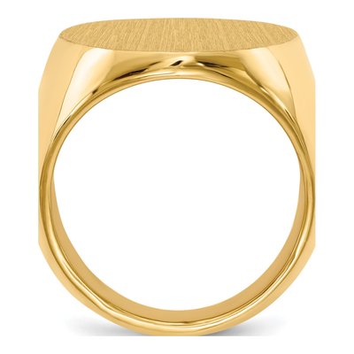 Men's 14K Yellow Gold Large Oval Signet Ring – view 3
