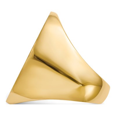 Men's 14K Yellow Gold Large Oval Signet Ring – view 4