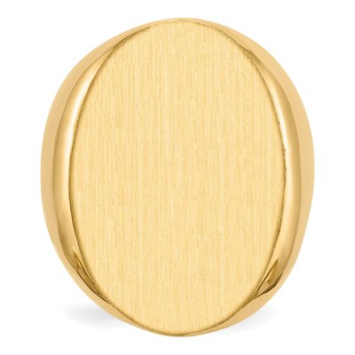 Men's 14K Yellow Gold Large Oval Signet Ring – view 5