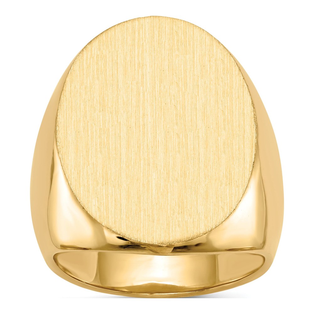 Men's 14K Yellow Gold Large Oval Signet Ring