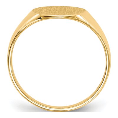 14K Yellow Gold Oval Signet Ring – view 3
