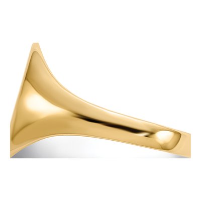 14K Yellow Gold Oval Signet Ring – view 4
