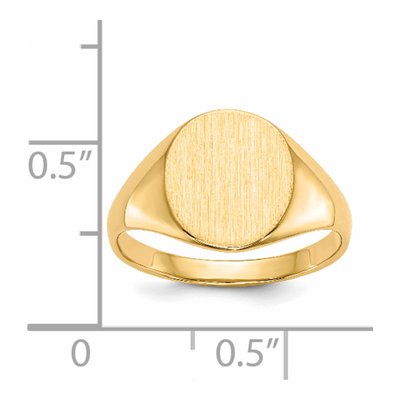 14K Yellow Gold Oval Signet Ring – view 6