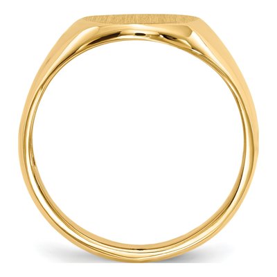 14K Yellow Gold Open Back Signet Ring – view 3