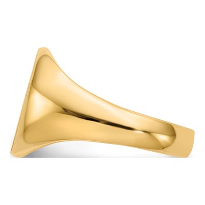 14K Yellow Gold Open Back Signet Ring – view 4