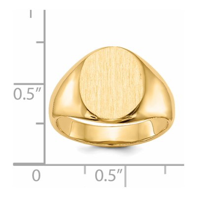 14K Yellow Gold Open Back Signet Ring – view 6