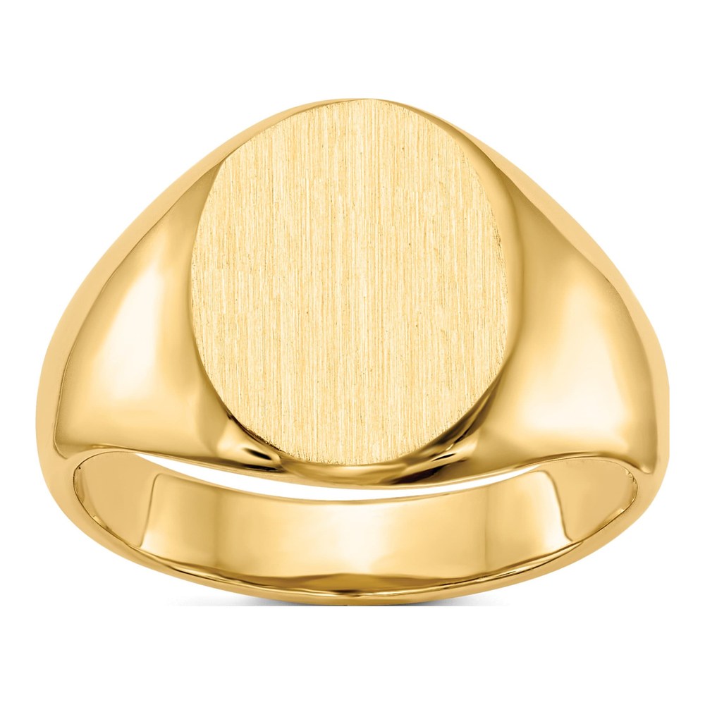 14K Yellow Gold Open Back Signet Ring