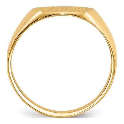 Men's 14K Yellow Gold Oval Open Back Signet Ring – view 3