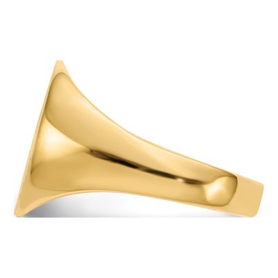Men's 14K Yellow Gold Oval Open Back Signet Ring – view 4