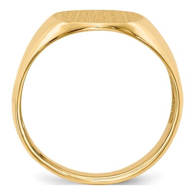 Men's 14K Yellow Gold Oval Open-Back Signet Ring – view 3