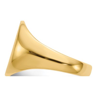 Men's 14K Yellow Gold Oval Open-Back Signet Ring – view 4