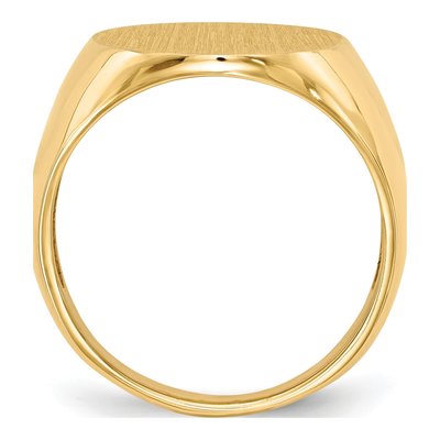 Men's 14K Yellow Gold Oval Signet Ring – view 3