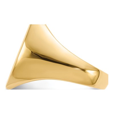 Men's 14K Yellow Gold Oval Signet Ring – view 4