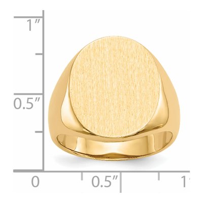 Men's 14K Yellow Gold Oval Signet Ring – view 6