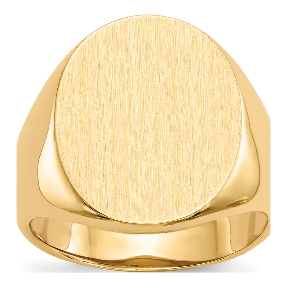 Men's 14K Yellow Gold Oval Signet Ring