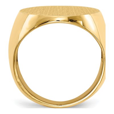 Men's 14K Yellow Gold Oval Signet Ring – view 2