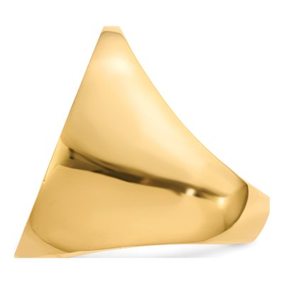 Men's 14K Yellow Gold Oval Signet Ring – view 3