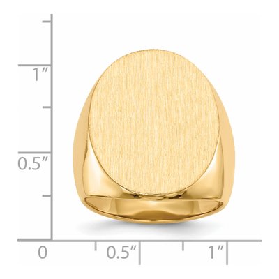 Men's 14K Yellow Gold Oval Signet Ring – view 5