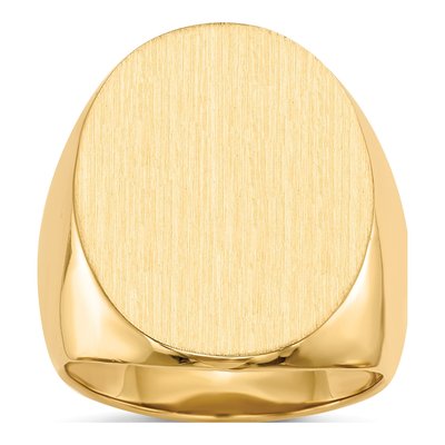 Men's 14K Yellow Gold Oval Signet Ring