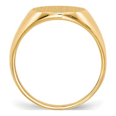 Men's 14K Yellow Gold Oval Signet Ring – view 2