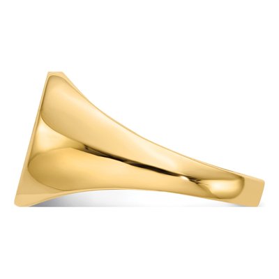 Men's 14K Yellow Gold Oval Signet Ring – view 3
