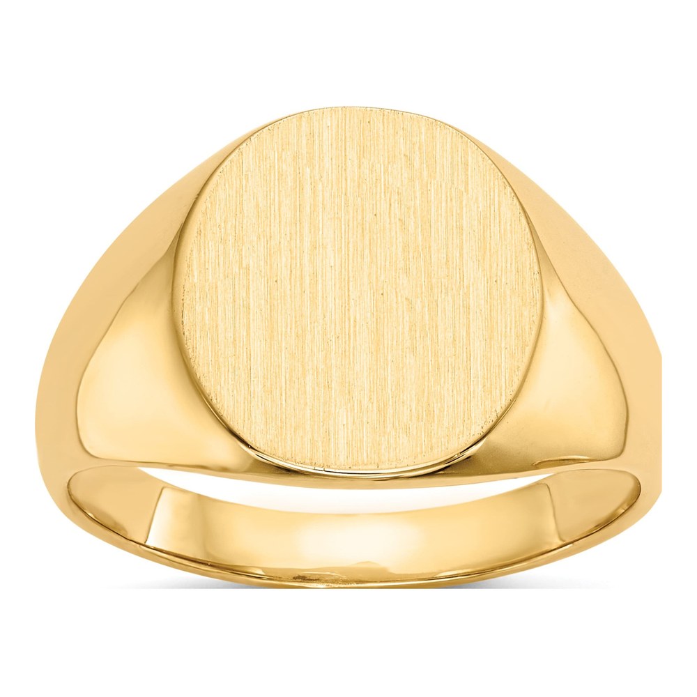 Men's 14K Yellow Gold Oval Signet Ring