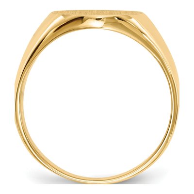 Men's 14K Yellow Gold Oval Signet Ring – view 3