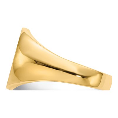 Men's 14K Yellow Gold Oval Signet Ring – view 4